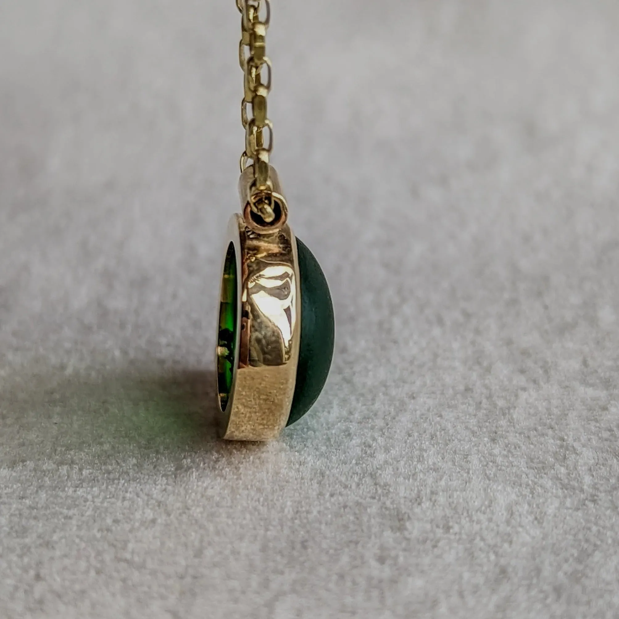 Gold Green Sea Glass Necklace - Allure Sea Glass Collection