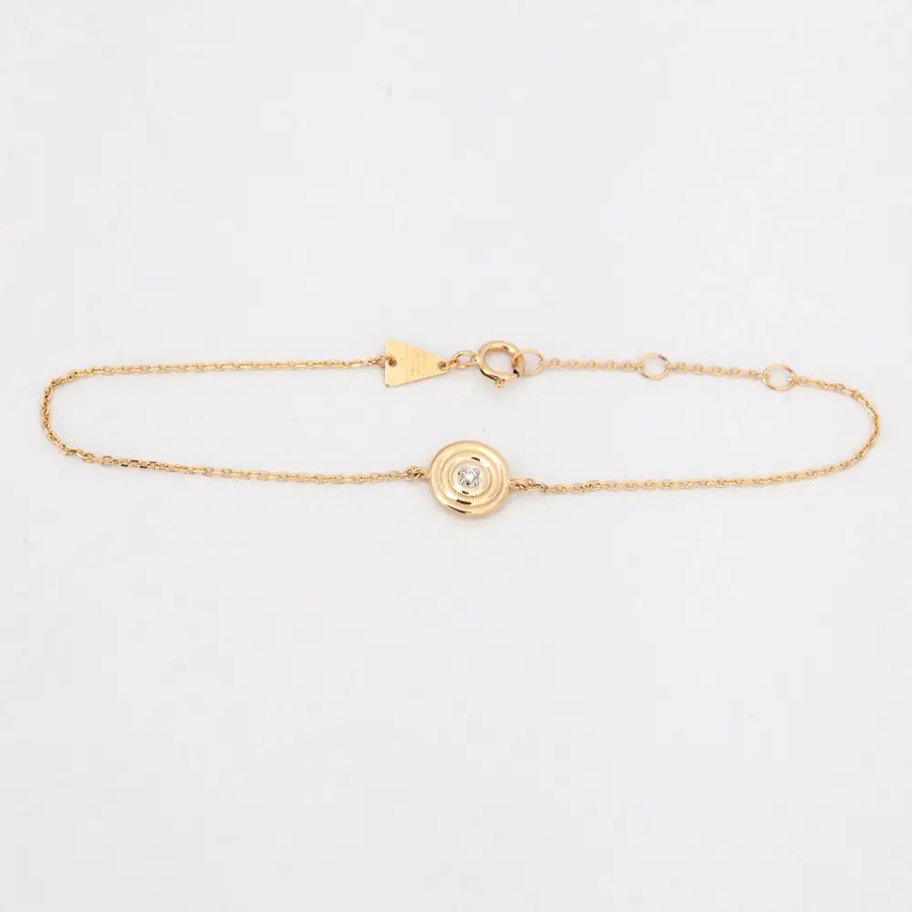 Groovy Single Diamond Disc Bracelet