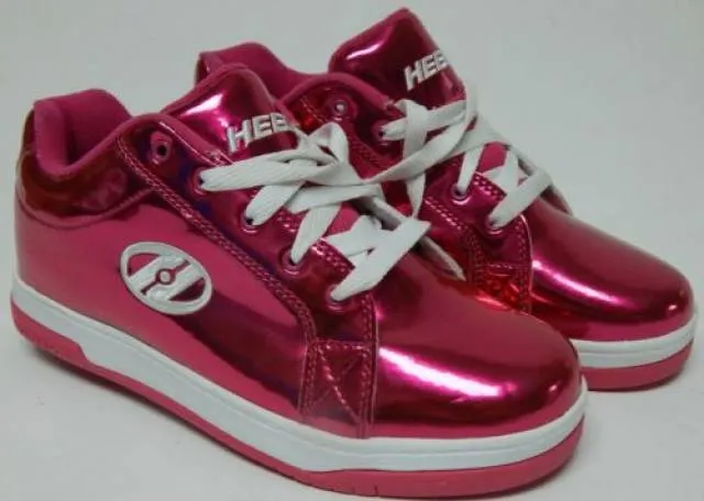 Heelys split size us 8 m eu 39 women's skate wheeled shoe metallic pink he100057