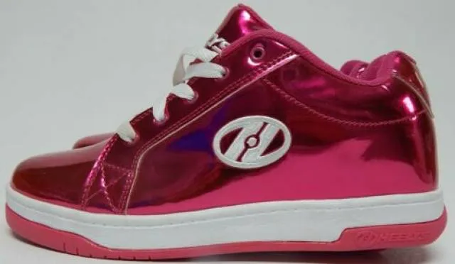 Heelys split size us 8 m eu 39 women's skate wheeled shoe metallic pink he100057