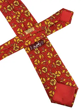 HERMES Equestrian Printed Silk Classic Men's Neck Tie