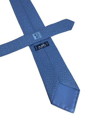 HERMES Geometric Print Classic Men's Silk Neck Tie