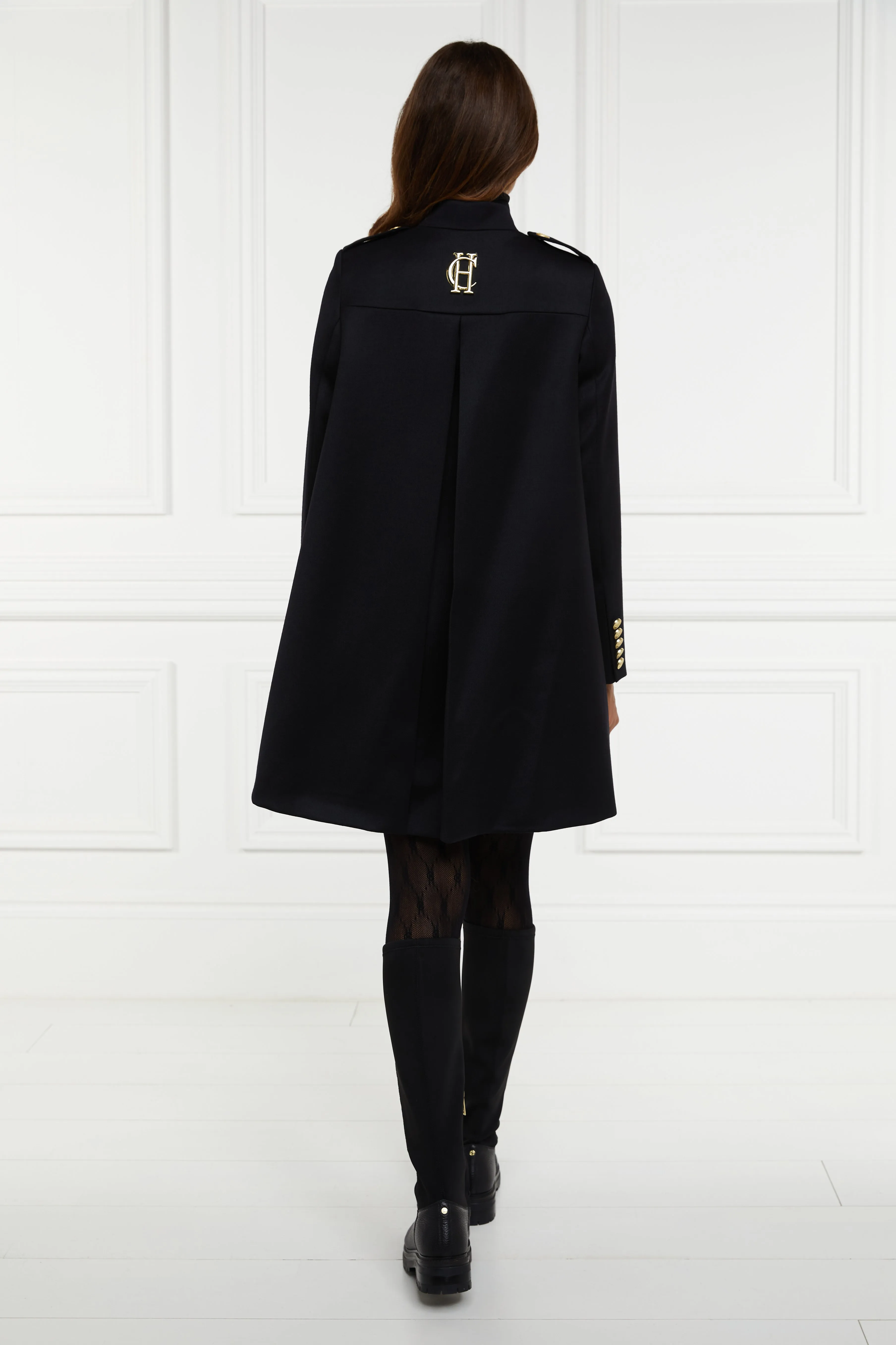 Highbury Cape Coat (Black Twill)