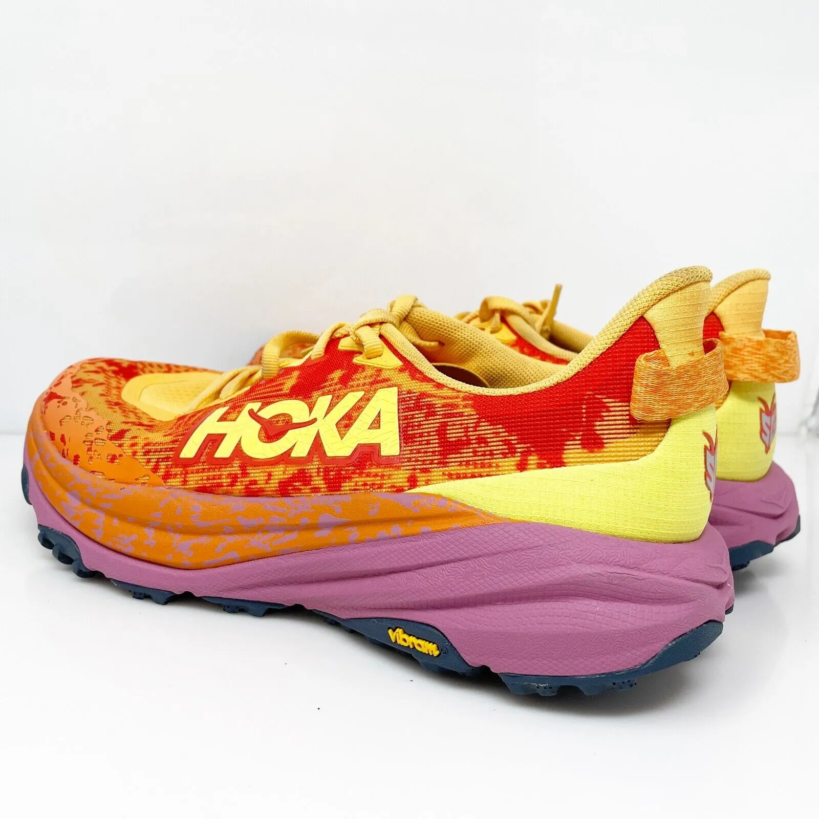 Hoka One One Womens Speedgoat 6 1147811 SRBT Orange Running Shoes Sneakers 9.5 B