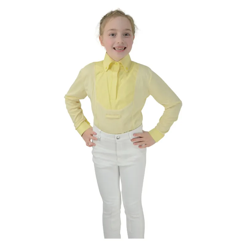 Hy Equestrian Junior Dedham Tie Shirt in Yellow - WEB EXCLUSIVE