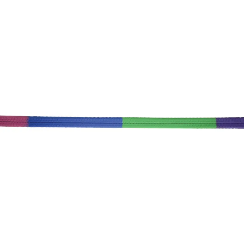 Hy Equestrian Rubber Covered Training Reins in Bright Multi Coloured