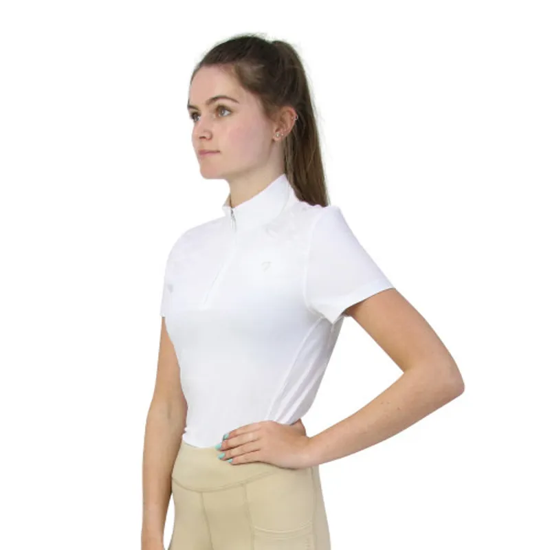 Hy Equestrian Scarlet Show Shirt in White - WEB EXCLUSIVE