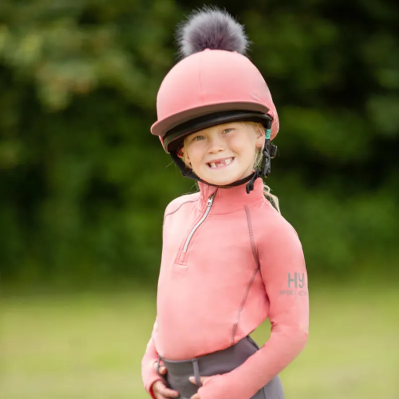 Hy Equestrian Sport Active Base Layer Kids in Coral Rose - WEB EXCLUSIVE