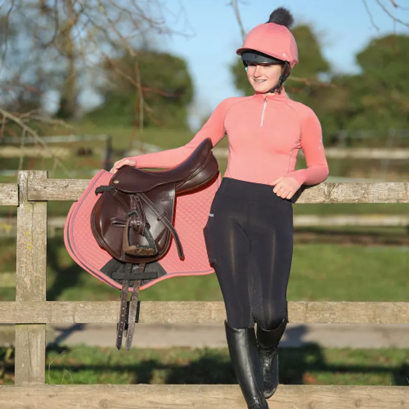 Hy Equestrian Sport Active Base Layer Kids in Coral Rose - WEB EXCLUSIVE