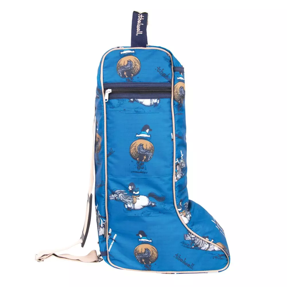 Hy Equestrian Thelwell Collection Jumps Boot Bag - Blue