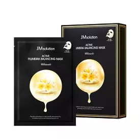 JM Solution Active Plumeria Balancing Masks Ultimate 10 Sheets Moisture Skincare Oil Water Balance Hyaluronic Acid Dead Skin Cel