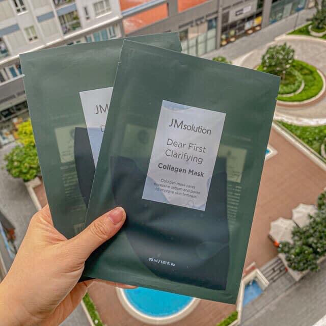 JMsolution Dear First Clarifying Collagen Masks 10 Sheets Dryness Hydration Dullness Radiance Oil Control Pores