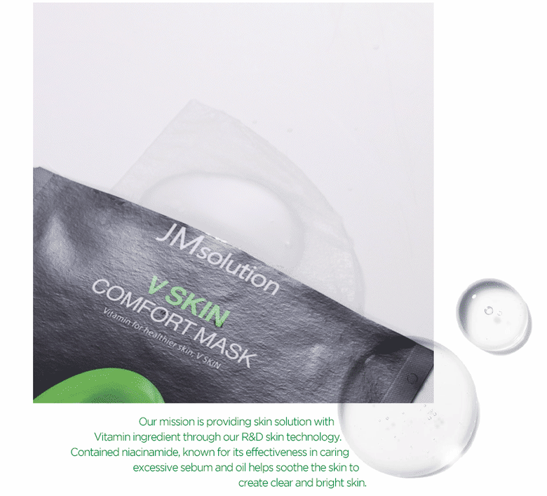 JMsolution V Skin Comfort Masks Vitamin B3 10 Sheets Facial Skincare