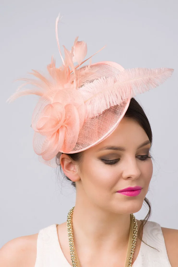 Kate Fascinator - Peach