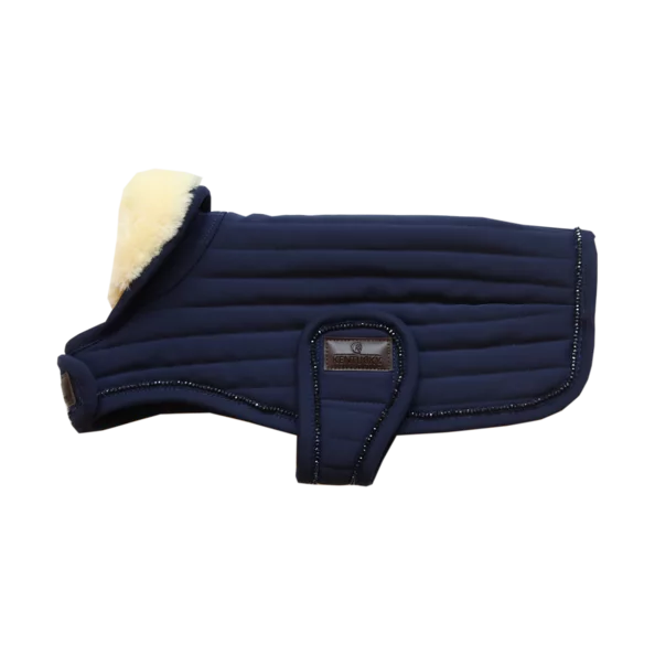 Kentucky Dog Coat Pearls - Navy