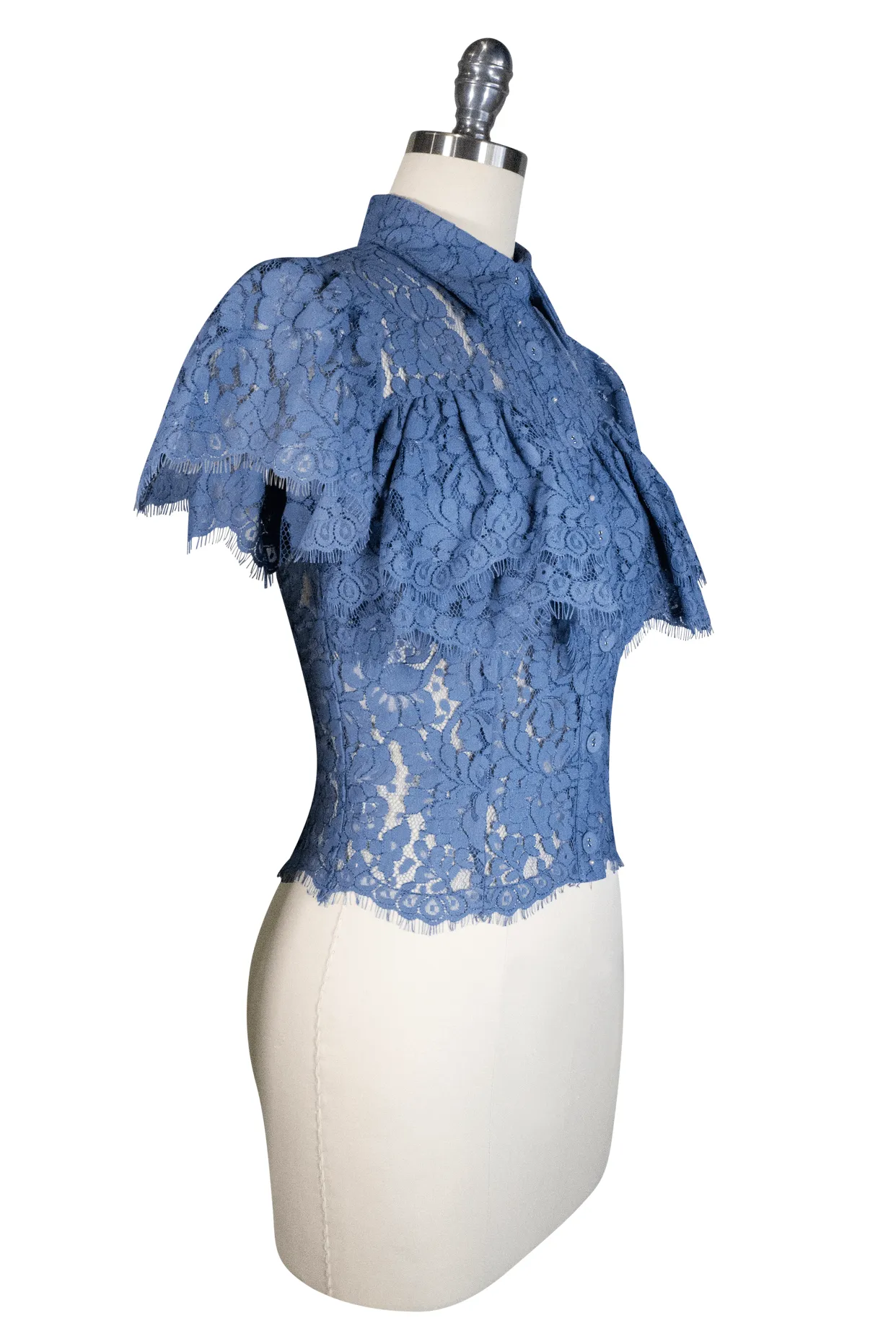 La Luna Lace Blouse (Smokey Blue)