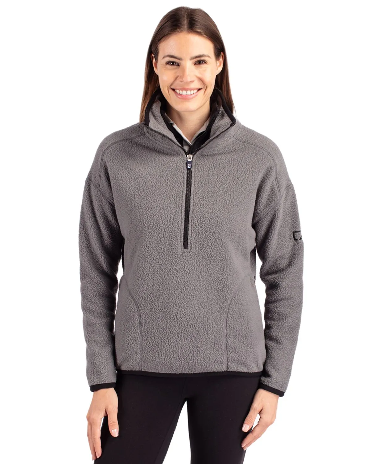 Ladies Cascade Eco Sherpa Half Zip Jacket