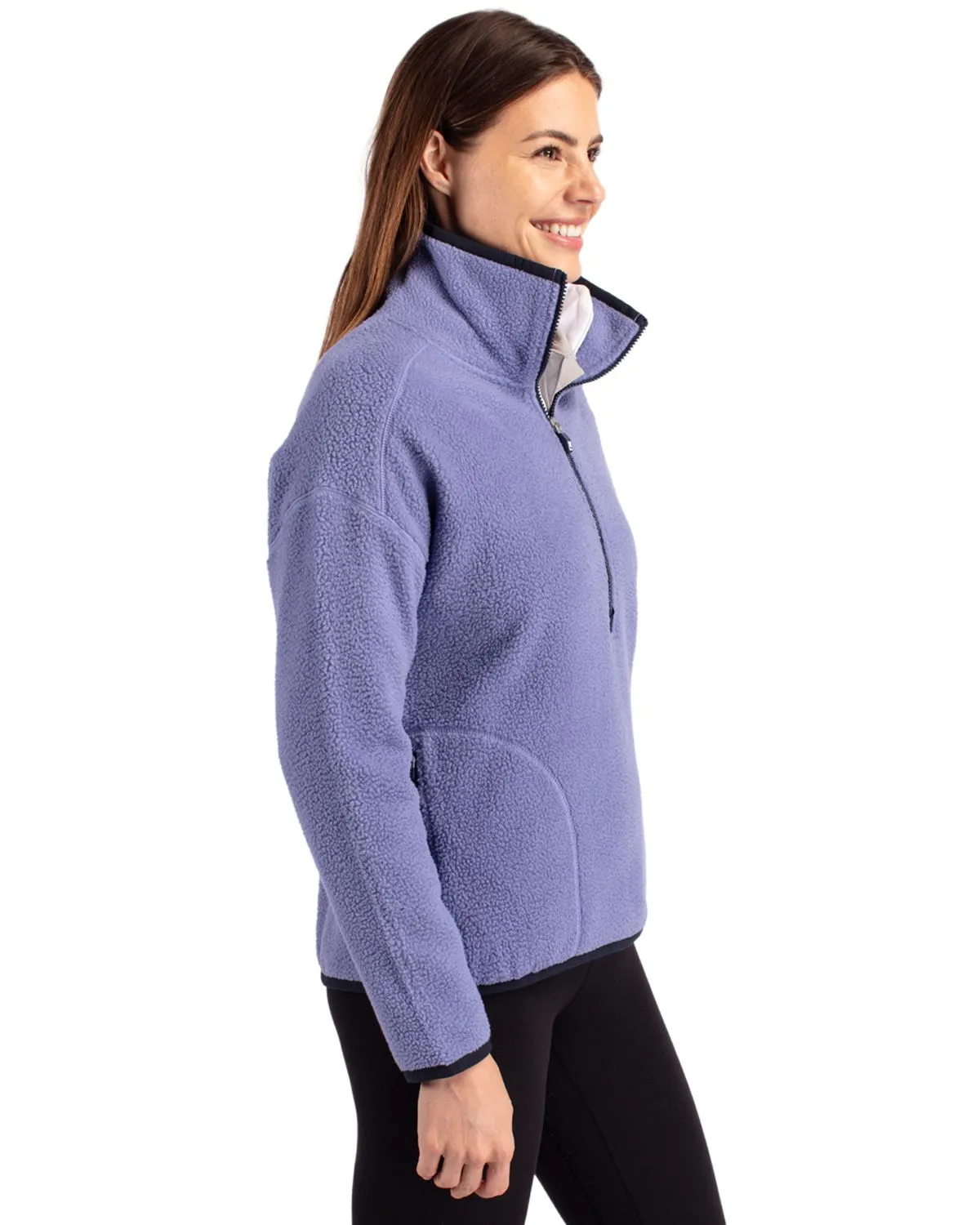 Ladies Cascade Eco Sherpa Half Zip Jacket