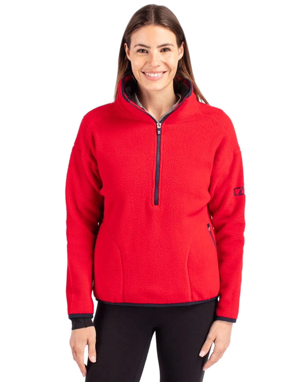 Ladies Cascade Eco Sherpa Half Zip Jacket