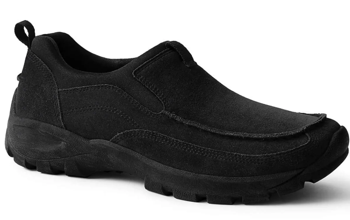 Lands' End Men's All Weather Moc Black Suede