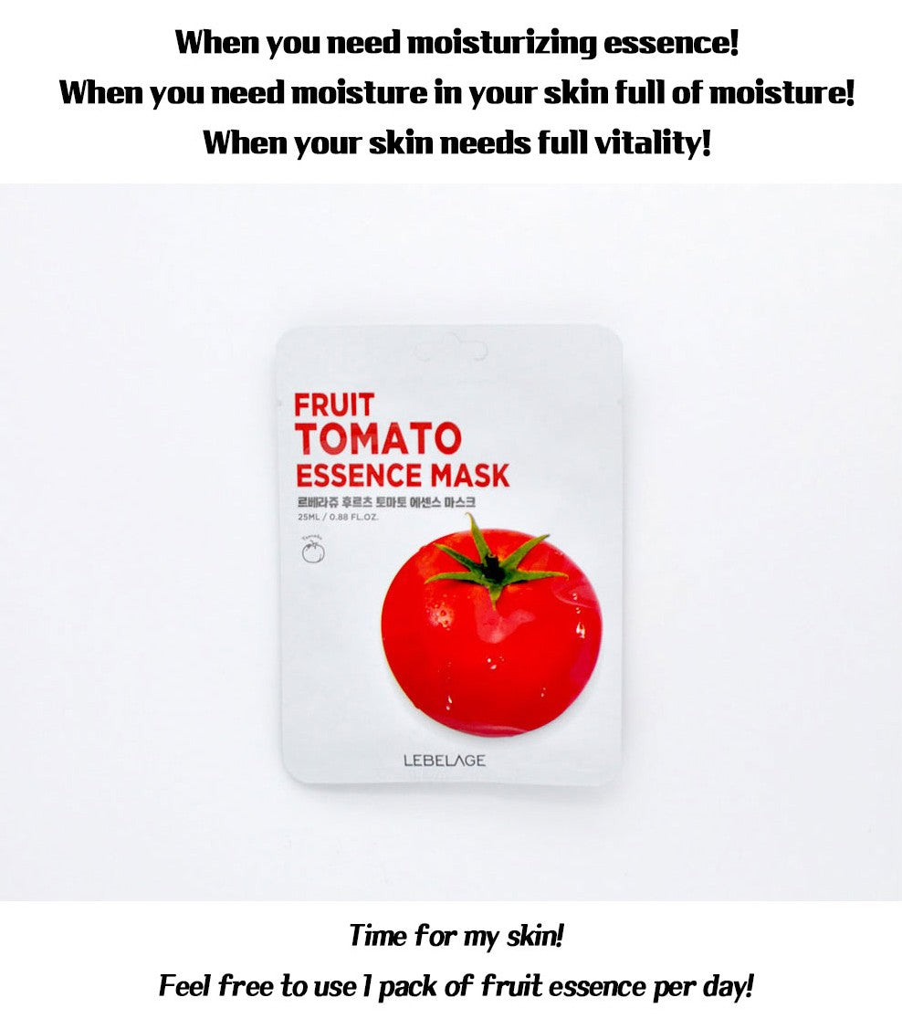 LEBELAGE Fruit Tomato Essence Masks 10 Sheets