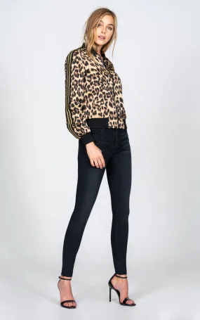 Luxe Bomber Jacket - Satin Leopard