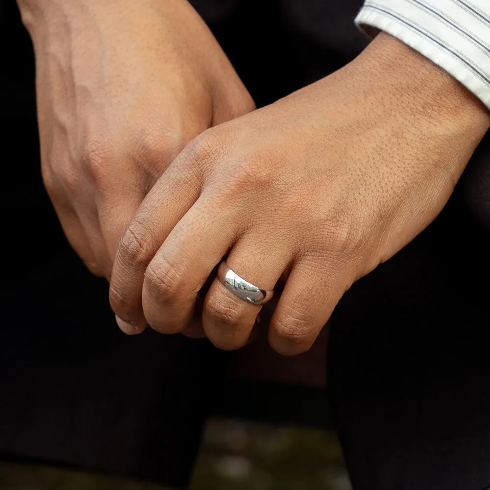 Men's Classic White Gold Ring