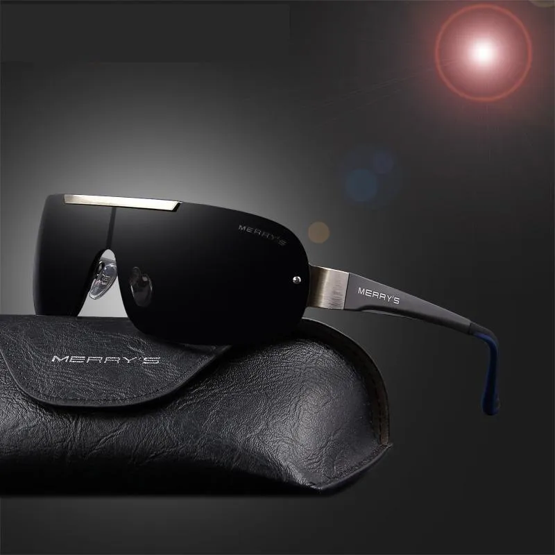 Men's Designer HD Goggle Integrated Eyewear Classic Polarized Sunglasses