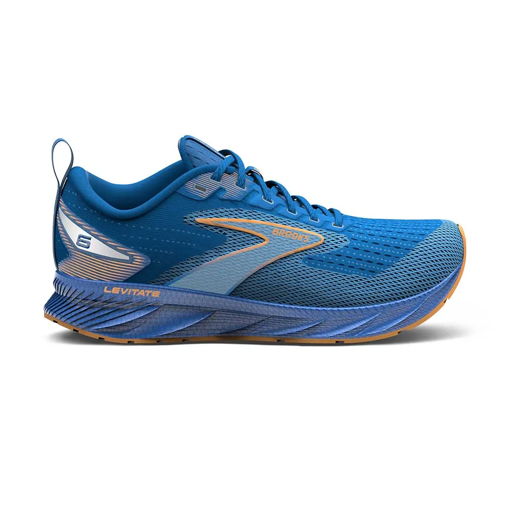 Men's Levitate 6 Running Shoe  - Classic Blue/Orange - Regular (D)