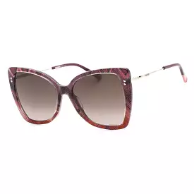 Missoni MIS 0083/S Sunglasses Pink Violet / Burgundy Shaded Women's