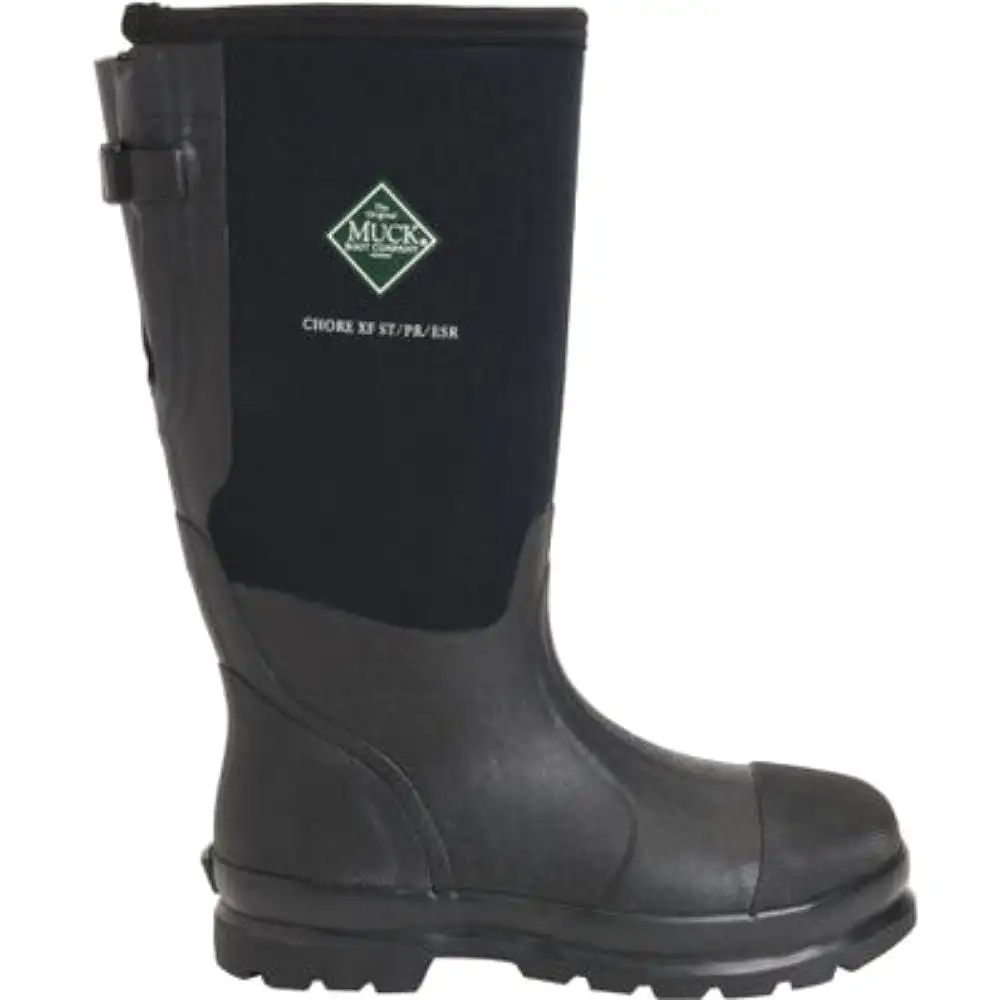 Muck Chore Unisex Steel Toe Rubber XF Wide Calf Work Boots MCXF-STL-BLK