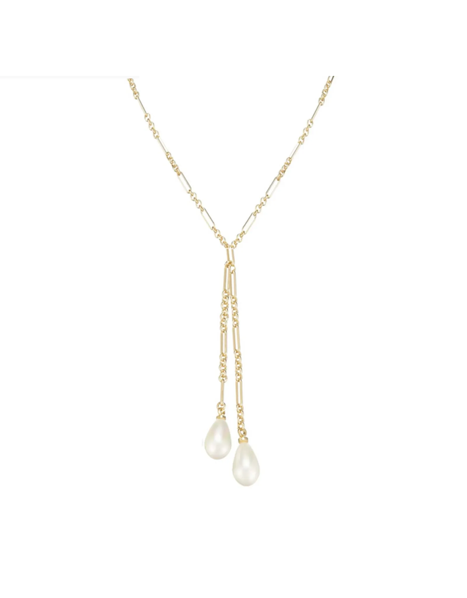 Natalie Wood Allure Pearl Lariat Necklace