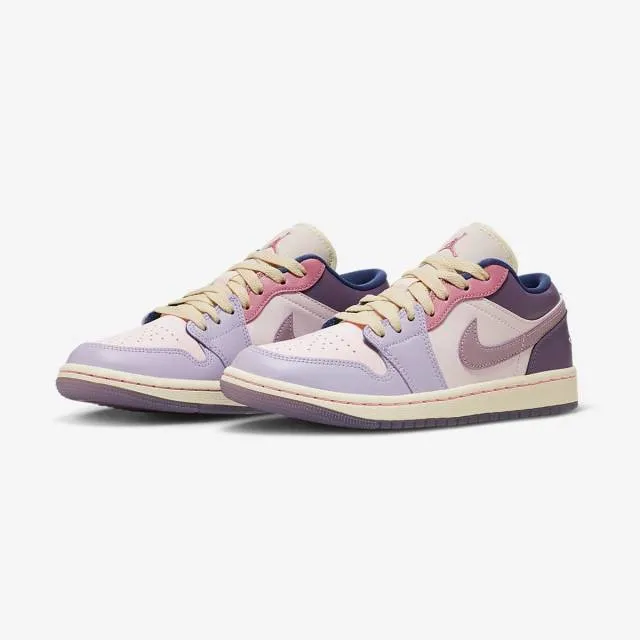 Nike women's air jordan 1 low (pastel plum/ light soft pink/ plum fog/ pastel purple/ pink/ ratan) s