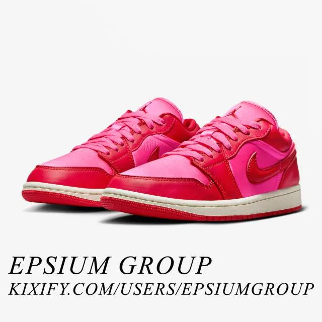 Nike women's air jordan 1 low se (pink blast/ pink blast/ chile red/ sail) sizes 5-12 fb9893-600