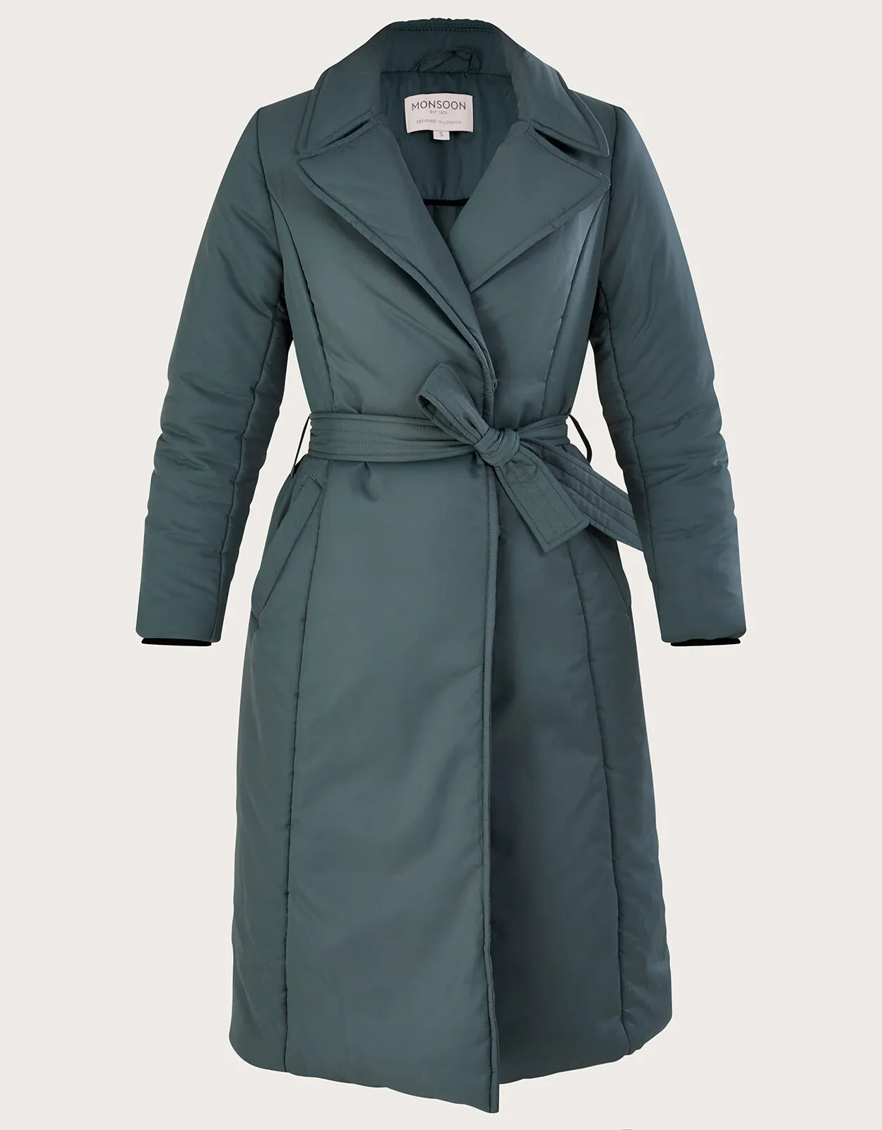 Nina Padded Trench Coat Green