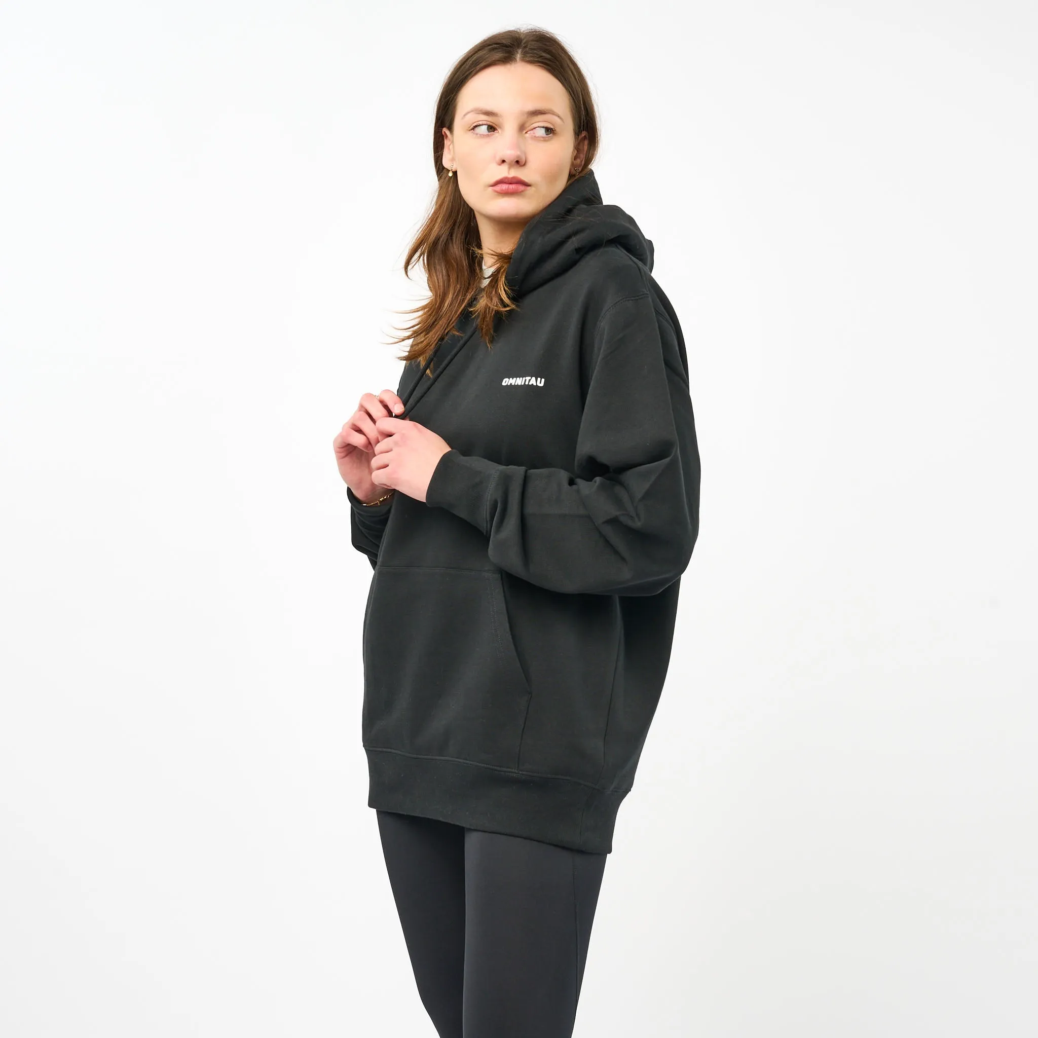 Omnitau Women's Muir Organic Cotton Medium Fit Hoodie - Black