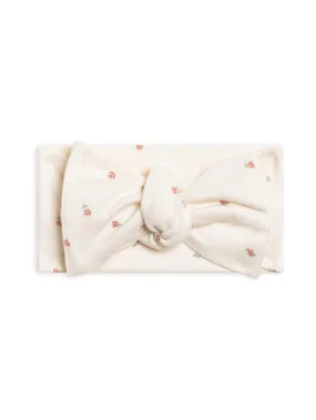 Organic Hattie Bow Wrap - Rosa Floral / Ballet