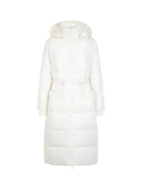 Overseas Station Season Big Chance 8 18 Women s Waist Point Hooded Padded Coat Ivory 270538