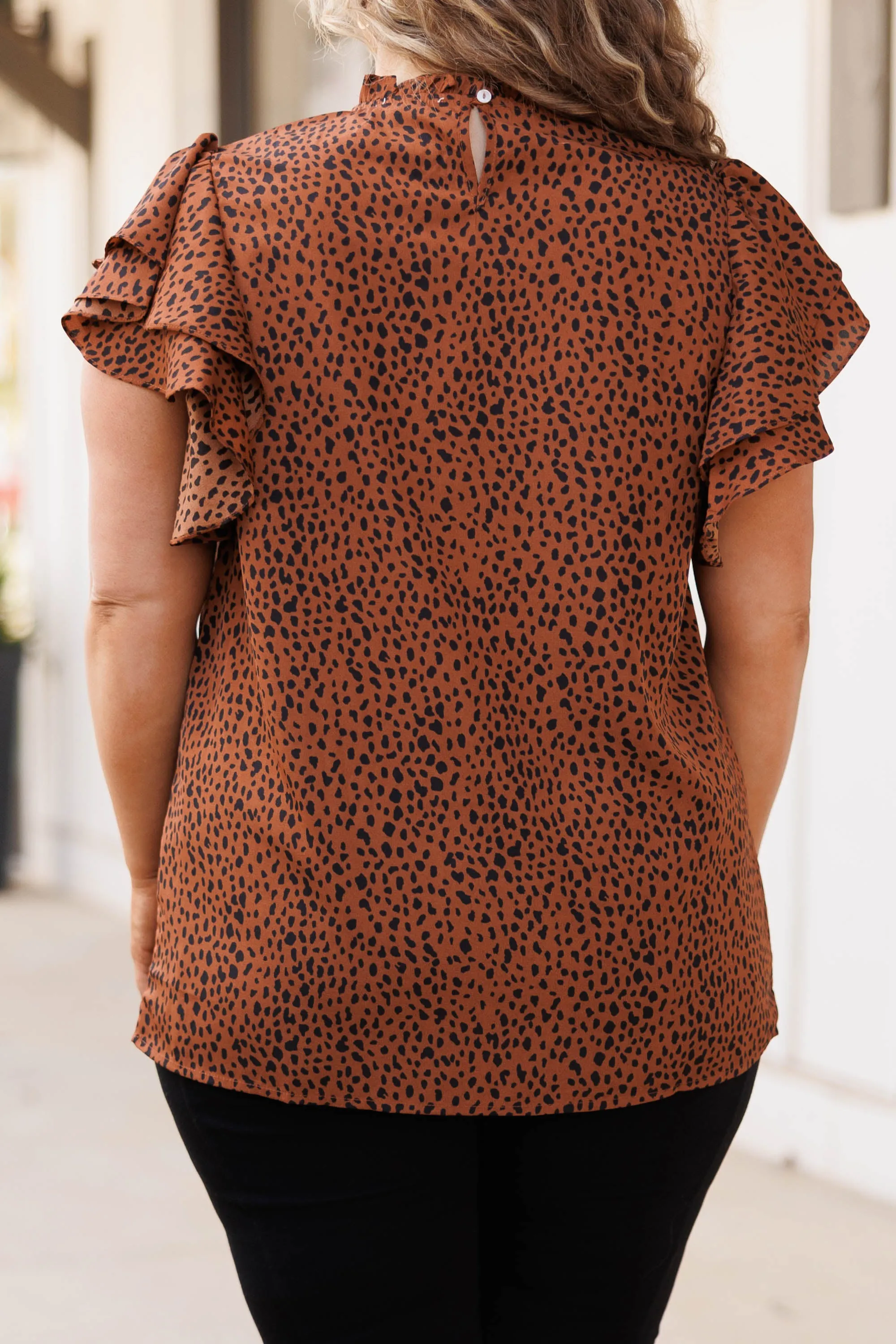 Overture Blouse, Cinnamon