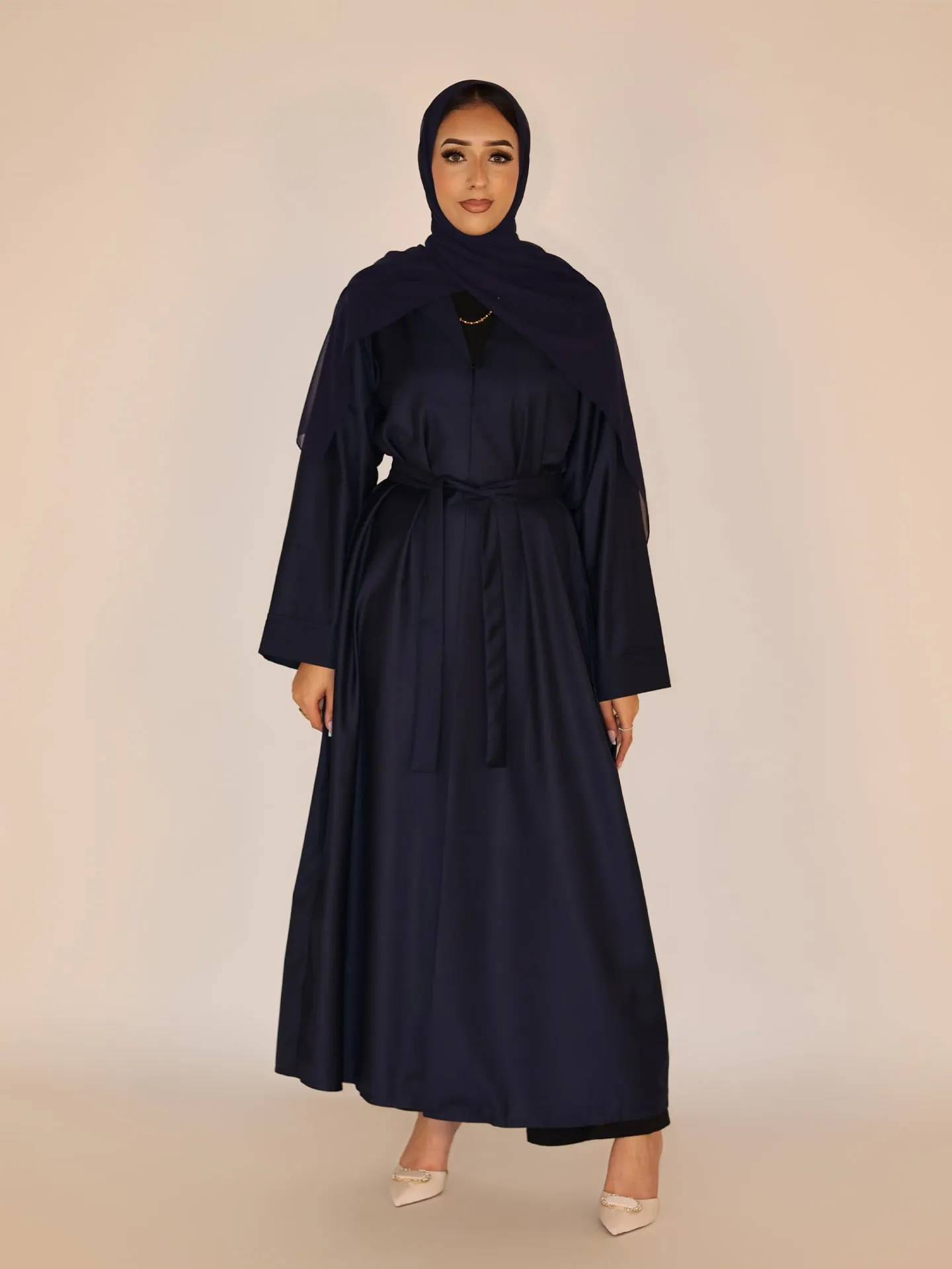 Plain Navy Long Coat