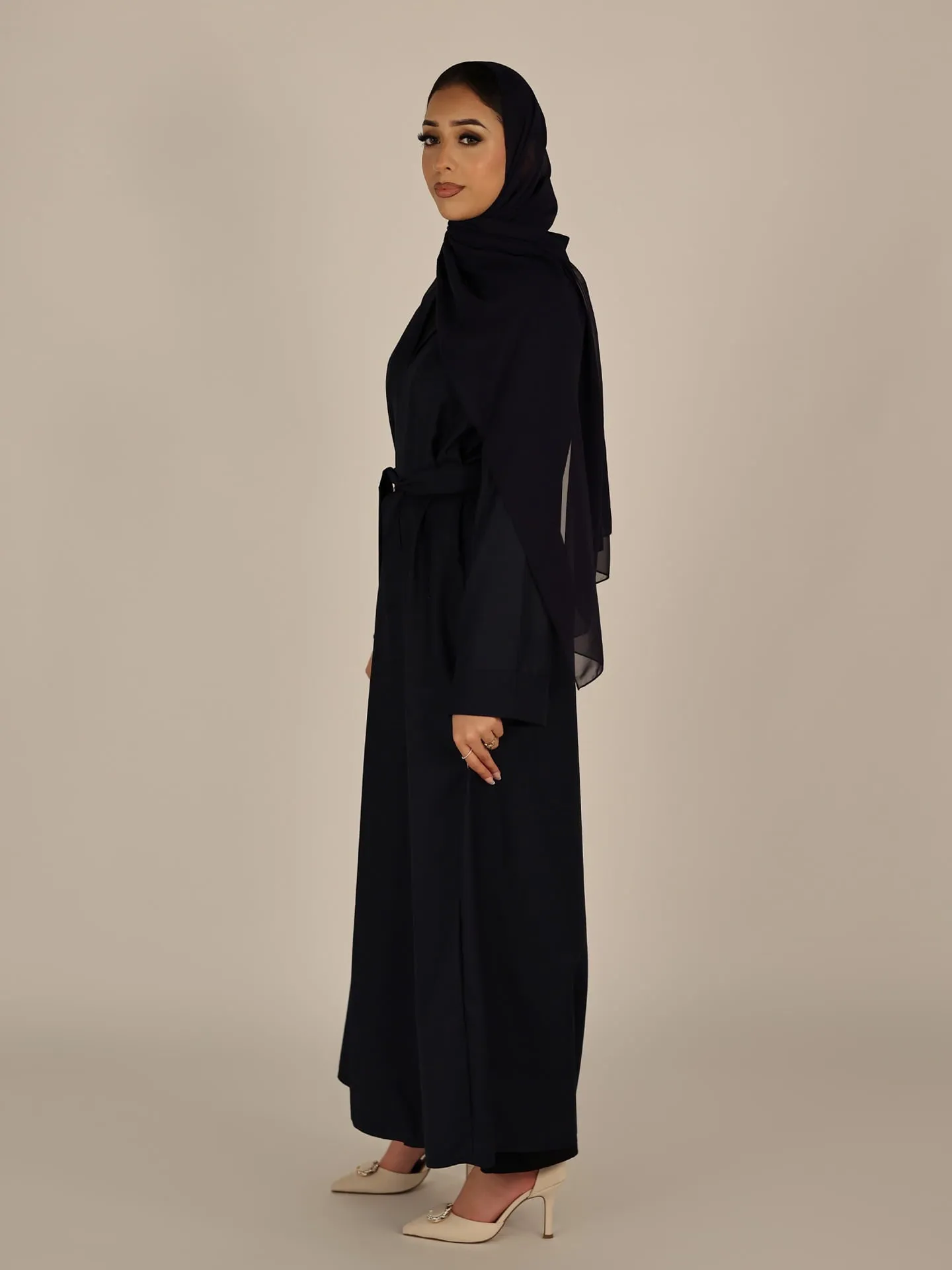 Plain Navy Long Coat