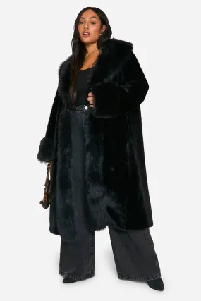 Plus Faux Fur Bonded Midaxi Coat