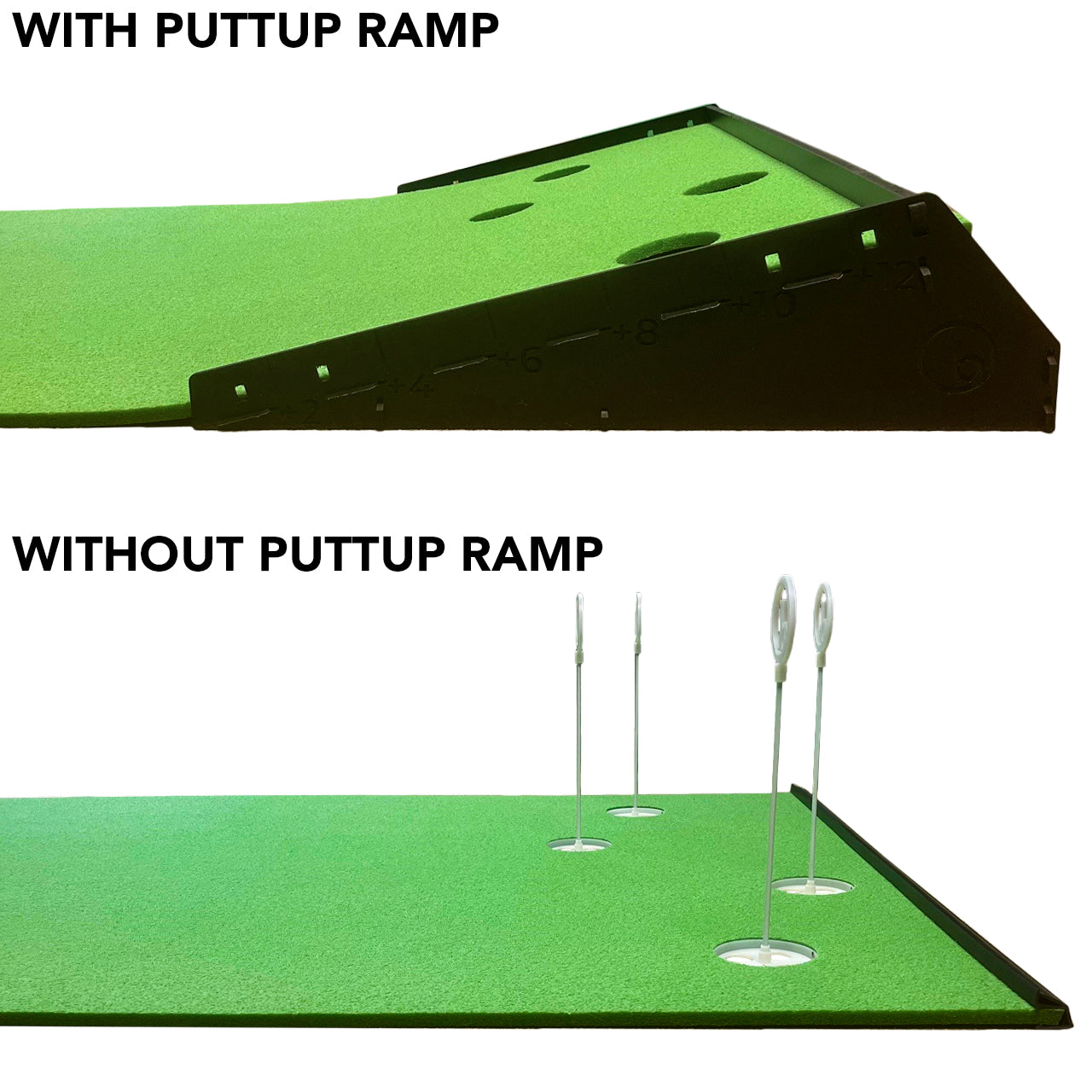 PuttUp Ramp + Putting Mat (Simulate Longer Putts)