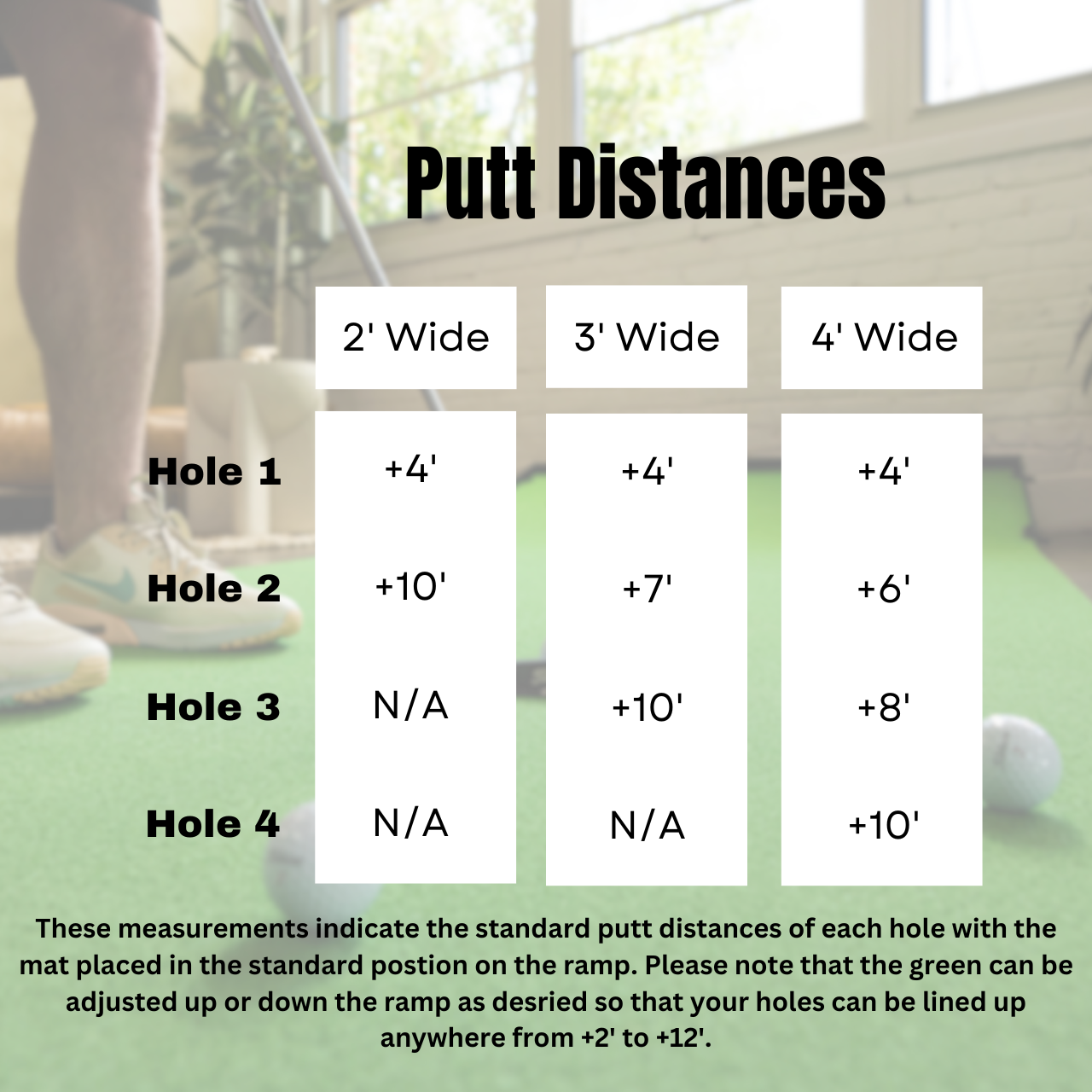 PuttUp Ramp + Putting Mat (Simulate Longer Putts)