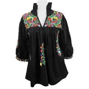 Rainbow Black Tailgater Blouse