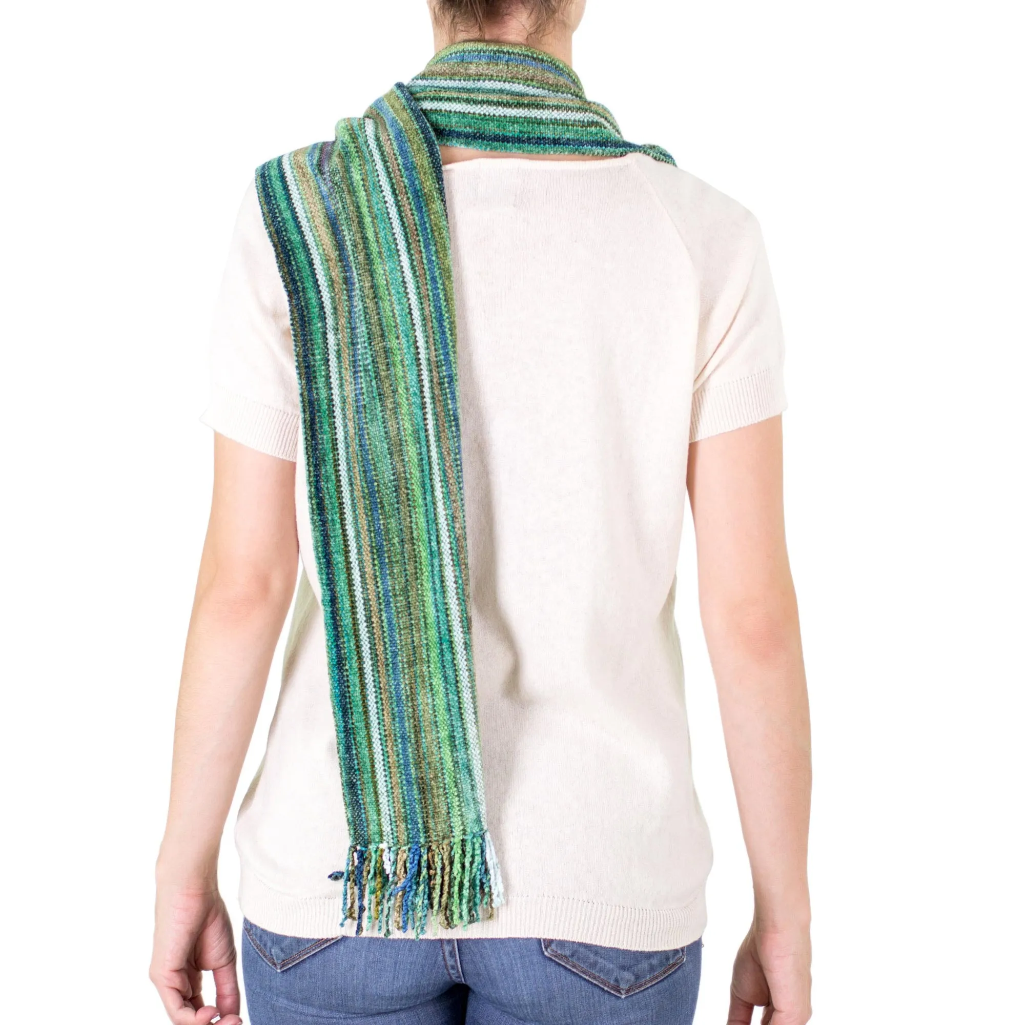 Rainforest Guatemalan Rayon Chenille Scarf