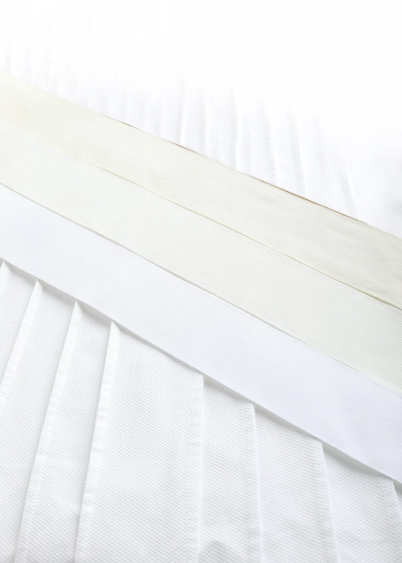 Ribbon Belt, Wide - Pure White