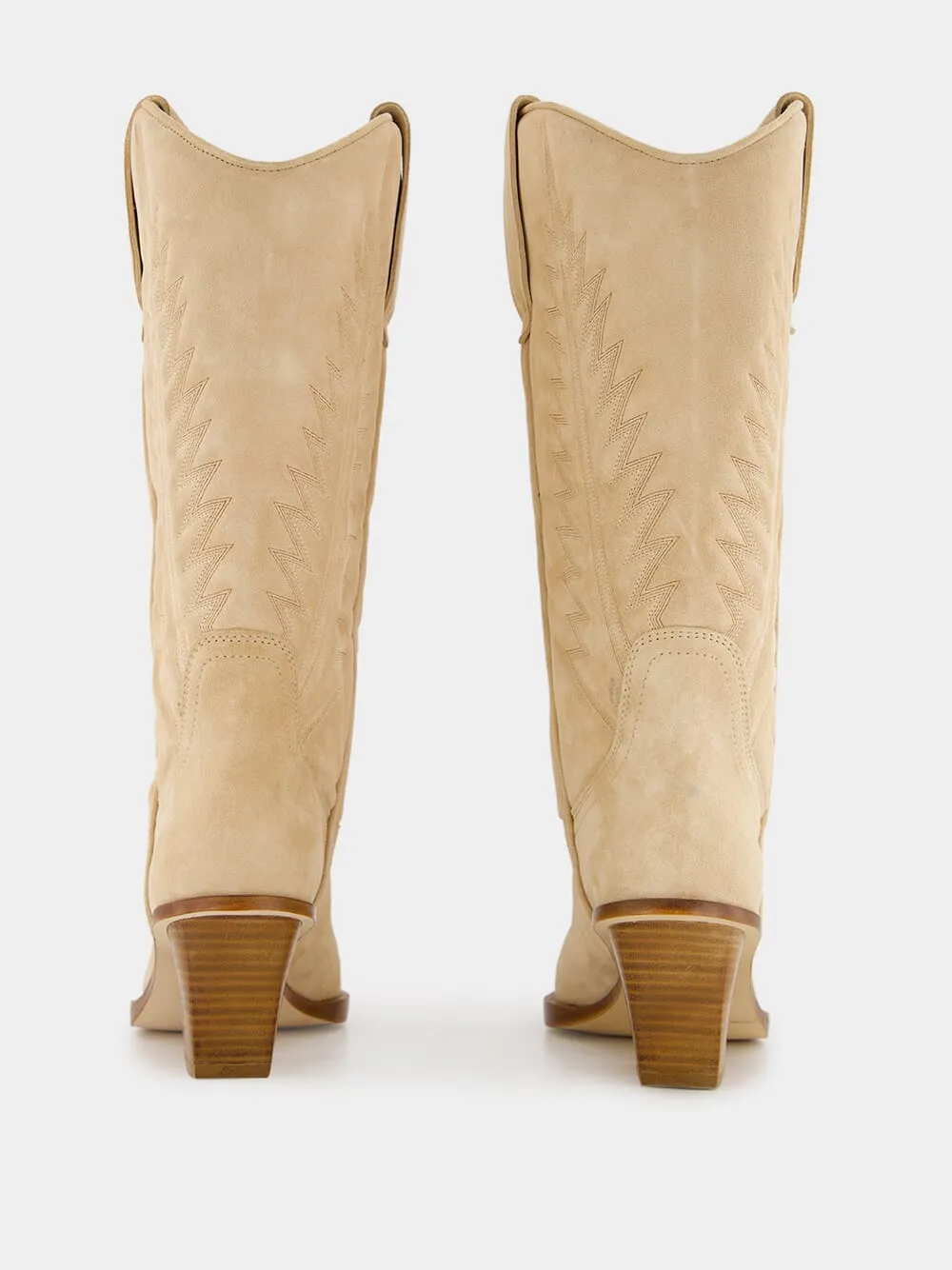 Rosario Ecru Suede Western Boots