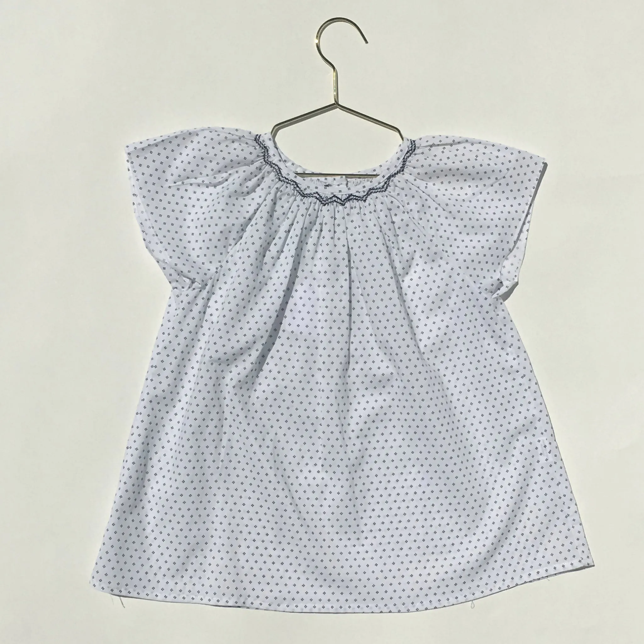 Rose & Theo White Blouse With Smocked Detailing: 6 Years