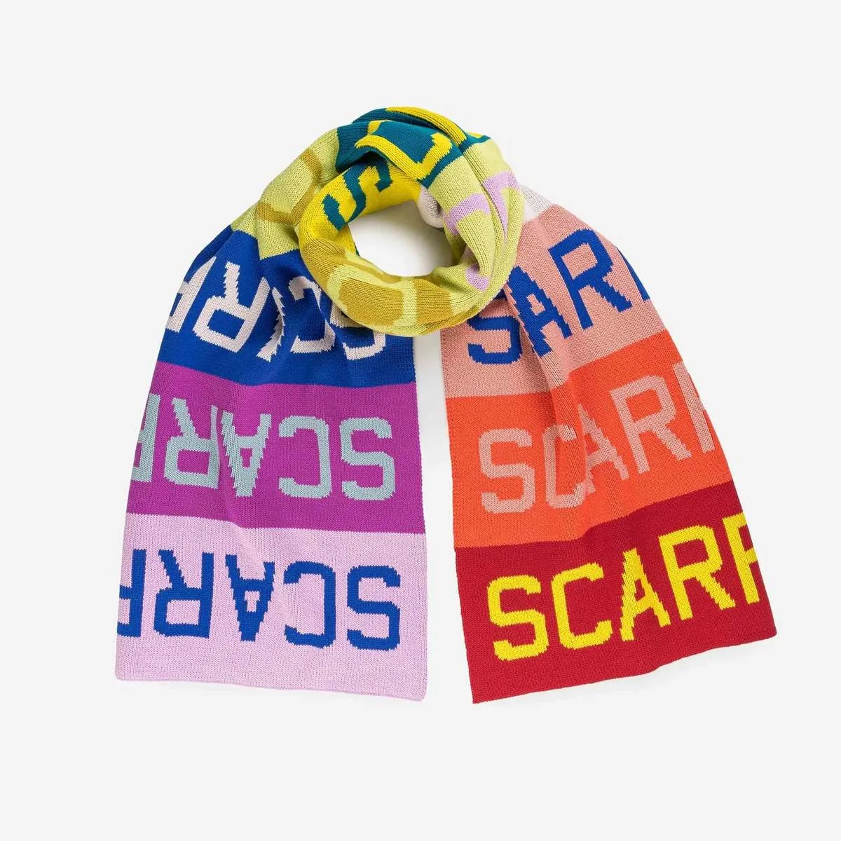 Scarf - Black/White/Rainbow